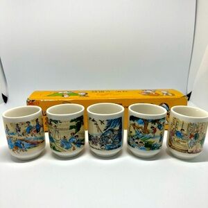 Yung-Boh Ceramic Welcome to Korea Tea Sake Soju Cups Shot Glasses Set of 5